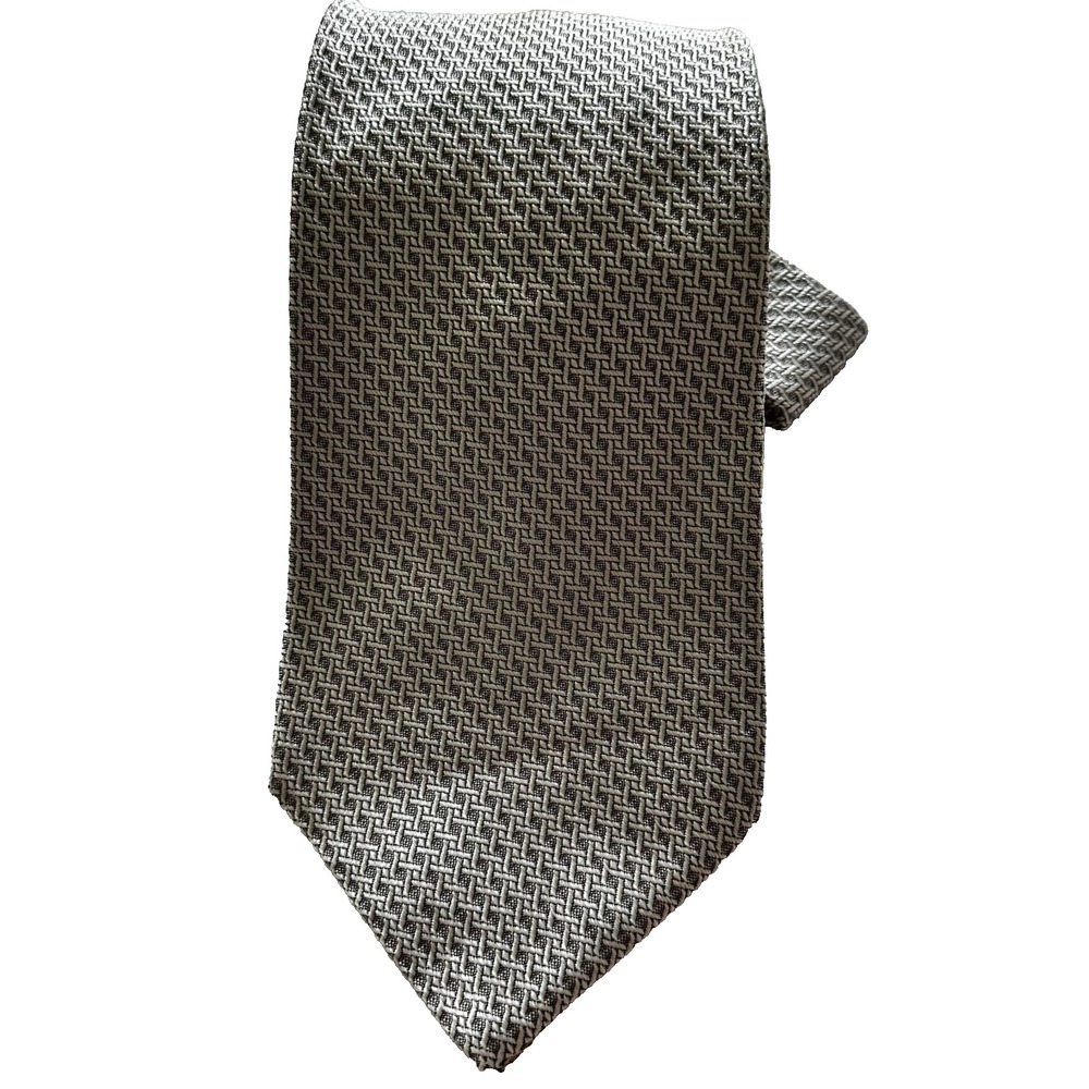 Faconnable Silk Geometric Pattern Handmade Made in France Men's Tie